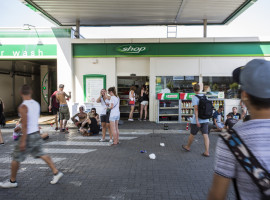 Tankstelle.